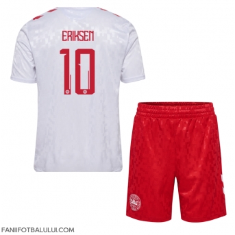 Danemarca Christian Eriksen #10 Echipament de Fotbal Replică European 2024 Copii Deplasare (+ Șorturi)